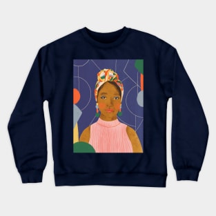 Portrait of a Turban Beauty Crewneck Sweatshirt